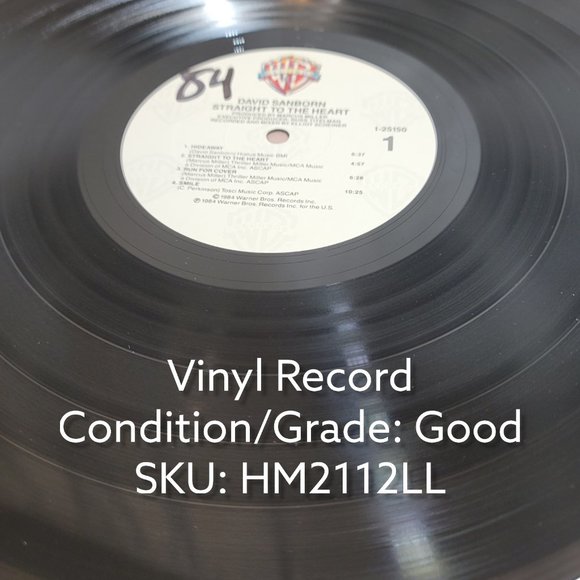 Straight to the Heart [LP] by David Sanborn (1984 Warner Bros. Vinyl Records) - Picture 4 of 4